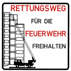 Symbol Rettungsweg für die Feuerwehr